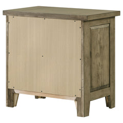 Hazlewood Vineyard Oak 2-drawer Nightstand Bedside Table - Ornate Home