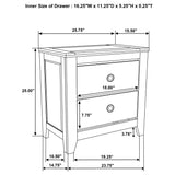 Hazlewood Vineyard Oak 2-drawer Nightstand Bedside Table - Ornate Home