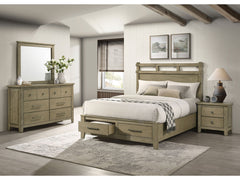 Hazlewood Vineyard Oak 4-piece Eastern King Bedroom Set - Ornate Home