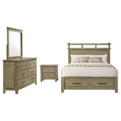 Hazlewood Vineyard Oak 4-piece Queen Bedroom Set - Ornate Home