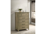 Hazlewood Vineyard Oak 5-drawer Bedroom Chest of Drawers - Ornate Home