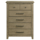 Hazlewood Vineyard Oak 5-drawer Bedroom Chest of Drawers - Ornate Home