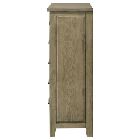 Hazlewood Vineyard Oak 5-drawer Bedroom Chest of Drawers - Ornate Home