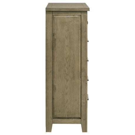 Hazlewood Vineyard Oak 5-drawer Bedroom Chest of Drawers - Ornate Home