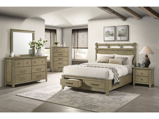 Hazlewood Vineyard Oak 5-piece Eastern King Bedroom Set - Ornate Home