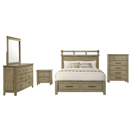 Hazlewood Vineyard Oak 5-piece Eastern King Bedroom Set - Ornate Home