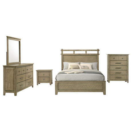 Hazlewood Vineyard Oak 5-piece Queen Bedroom Set - Ornate Home