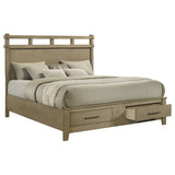 Hazlewood Vineyard Oak 59-inch Eastern King Storage Bed - Ornate Home