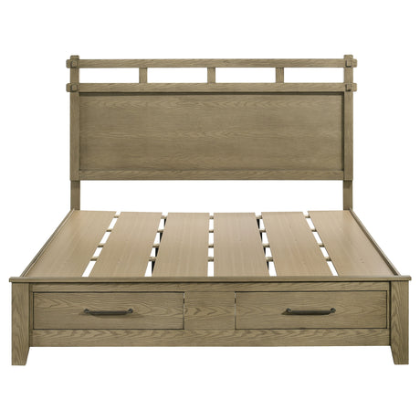 Hazlewood Vineyard Oak 59-inch Eastern King Storage Bed - Ornate Home