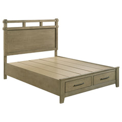 Hazlewood Vineyard Oak 59-inch Queen Panel Storage Bed - Ornate Home