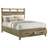 Hazlewood Vineyard Oak 59-inch Queen Panel Storage Bed - Ornate Home