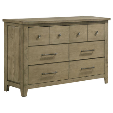 Hazlewood Vineyard Oak 6-drawer Bedroom Dresser Cabinet - Ornate Home
