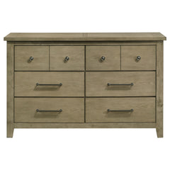 Hazlewood Vineyard Oak 6-drawer Bedroom Dresser Cabinet - Ornate Home