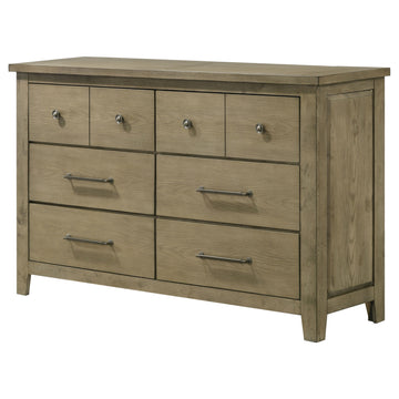 Hazlewood Vineyard Oak 6-drawer Bedroom Dresser Cabinet - Ornate Home