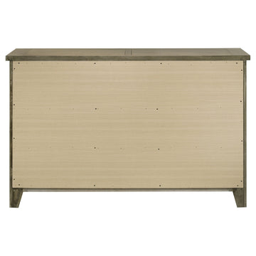 Hazlewood Vineyard Oak 6-drawer Bedroom Dresser Cabinet - Ornate Home