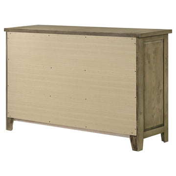 Hazlewood Vineyard Oak 6-drawer Bedroom Dresser Cabinet - Ornate Home