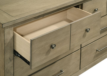 Hazlewood Vineyard Oak 6-drawer Bedroom Dresser Cabinet - Ornate Home
