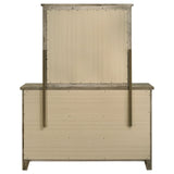 Hazlewood Vineyard Oak 6-drawer Bedroom Dresser with Mirror - Ornate Home