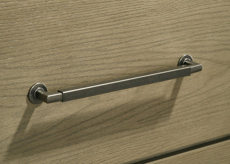 Hazlewood Vineyard Oak 6-drawer Bedroom Dresser with Mirror - Ornate Home