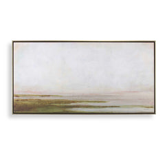 Hazy Lake Multicolor Framed Landscape Art - Ornate Home