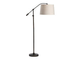 Healy Black Articulating Adjustable Floor Lamp - Ornate Home