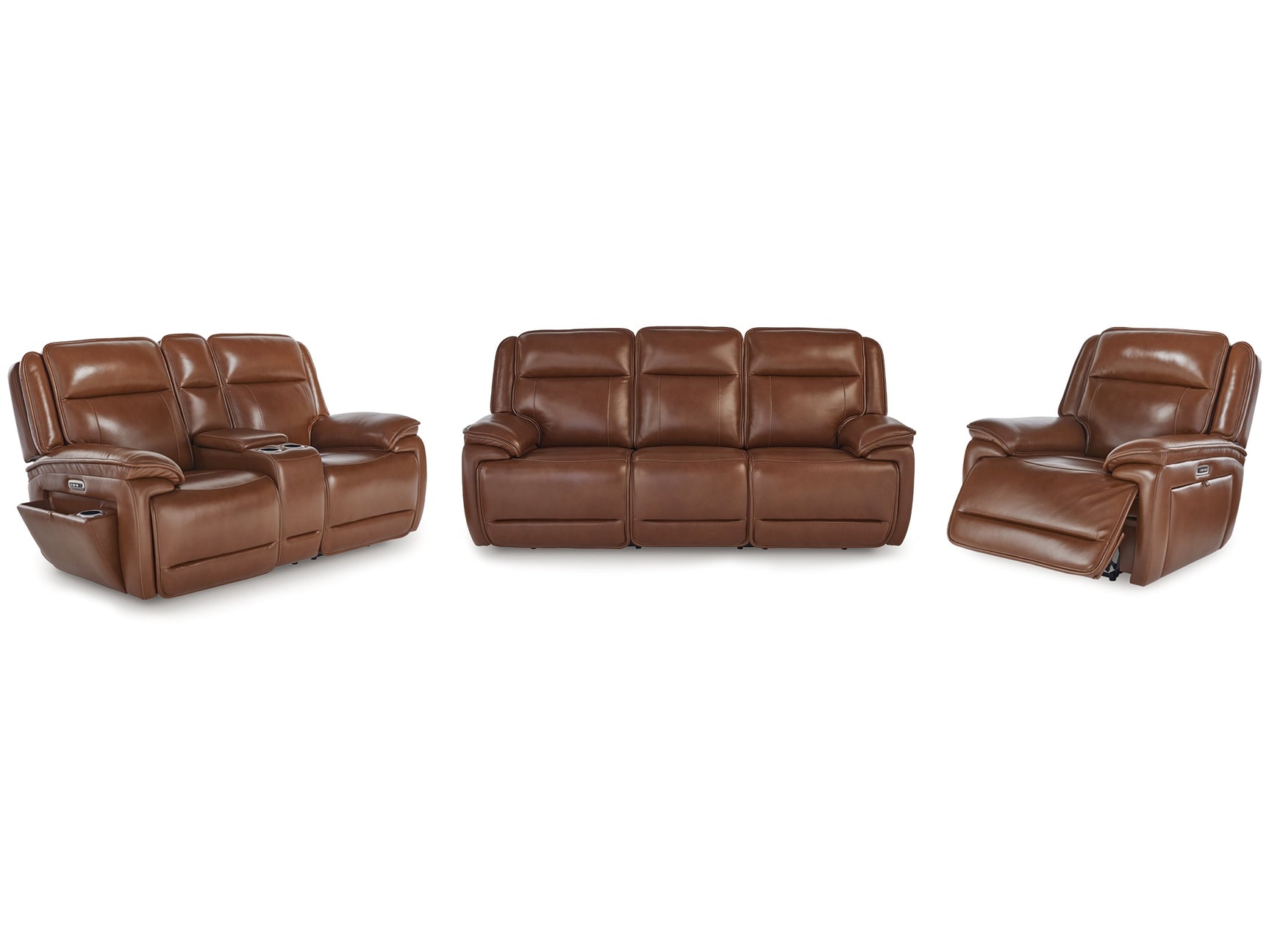 Healy Pier Chocolate Power Reclining Sofa, Loveseat and Recliner - Ornate Home