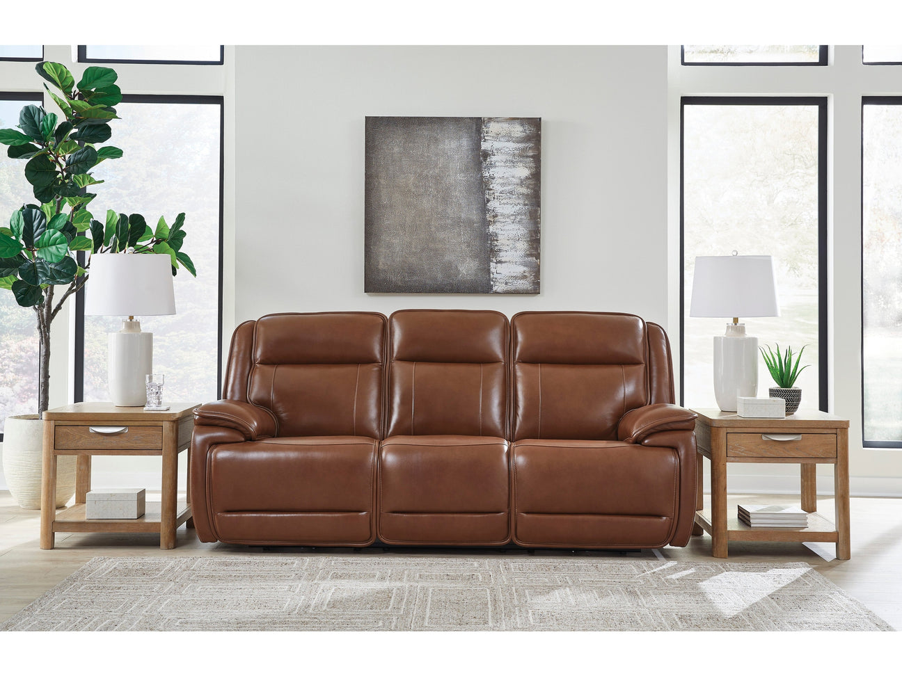 Healy Pier Chocolate Power Reclining Sofa - Ornate Home