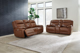 Healy Pier Chocolate Power Reclining Sofa - Ornate Home