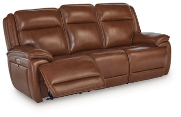 Healy Pier Chocolate Power Reclining Sofa and Loveseat - Ornate Home