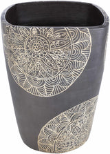 Hearst Terracotta Geometric Black Planter - Ornate Home