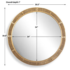 Heart Of Gold Round Mirror - Ornate Home