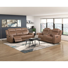 Hearth Brown Double Reclining Sofa - Ornate Home