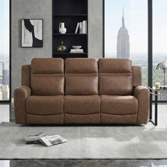 Hearth Brown Double Reclining Sofa - Ornate Home