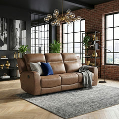 Hearth Brown Double Reclining Sofa - Ornate Home