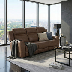 Hearth Brown Double Reclining Sofa - Ornate Home