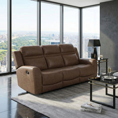 Hearth Brown Double Reclining Sofa - Ornate Home