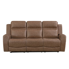 Hearth Brown Double Reclining Sofa