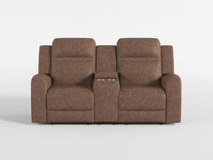 Hearth Gray Double Reclining Loveseat With Center Console - Ornate Home