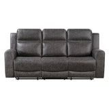 Hearth Gray Double Reclining Sofa - Ornate Home
