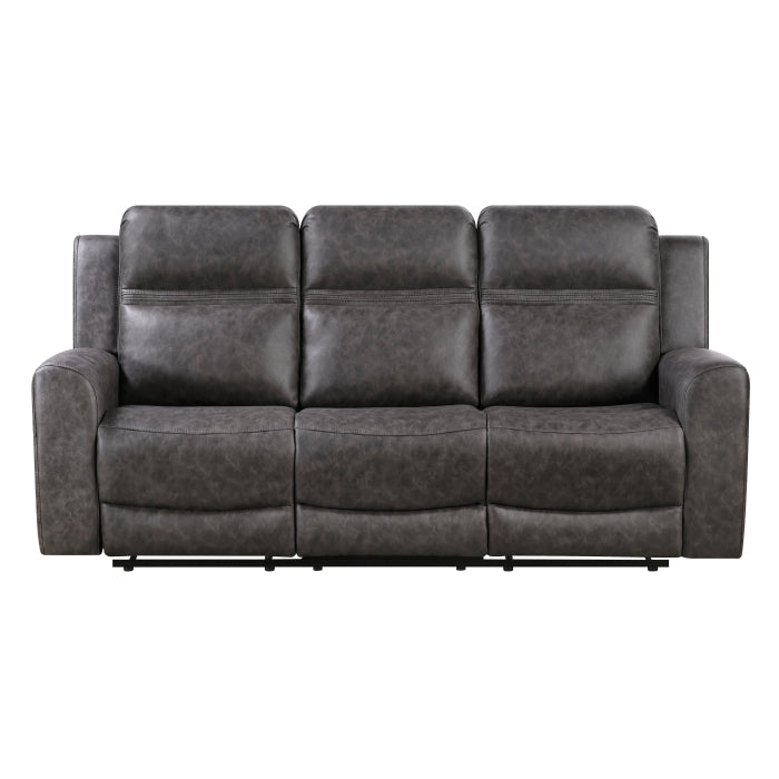 Hearth Gray Double Reclining Sofa - Ornate Home