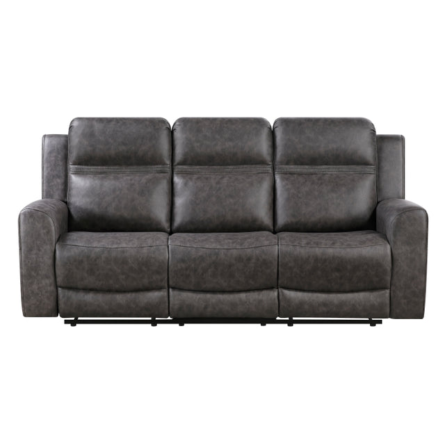 Hearth Gray Double Reclining Sofa - Ornate Home