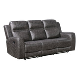 Hearth Gray Double Reclining Sofa - Ornate Home