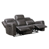 Hearth Gray Double Reclining Sofa - Ornate Home