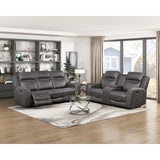 Hearth Gray Double Reclining Sofa - Ornate Home