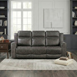 Hearth Gray Double Reclining Sofa - Ornate Home