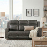 Hearth Gray Double Reclining Sofa - Ornate Home