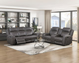 Hearth Gray Double Reclining Sofa - Ornate Home