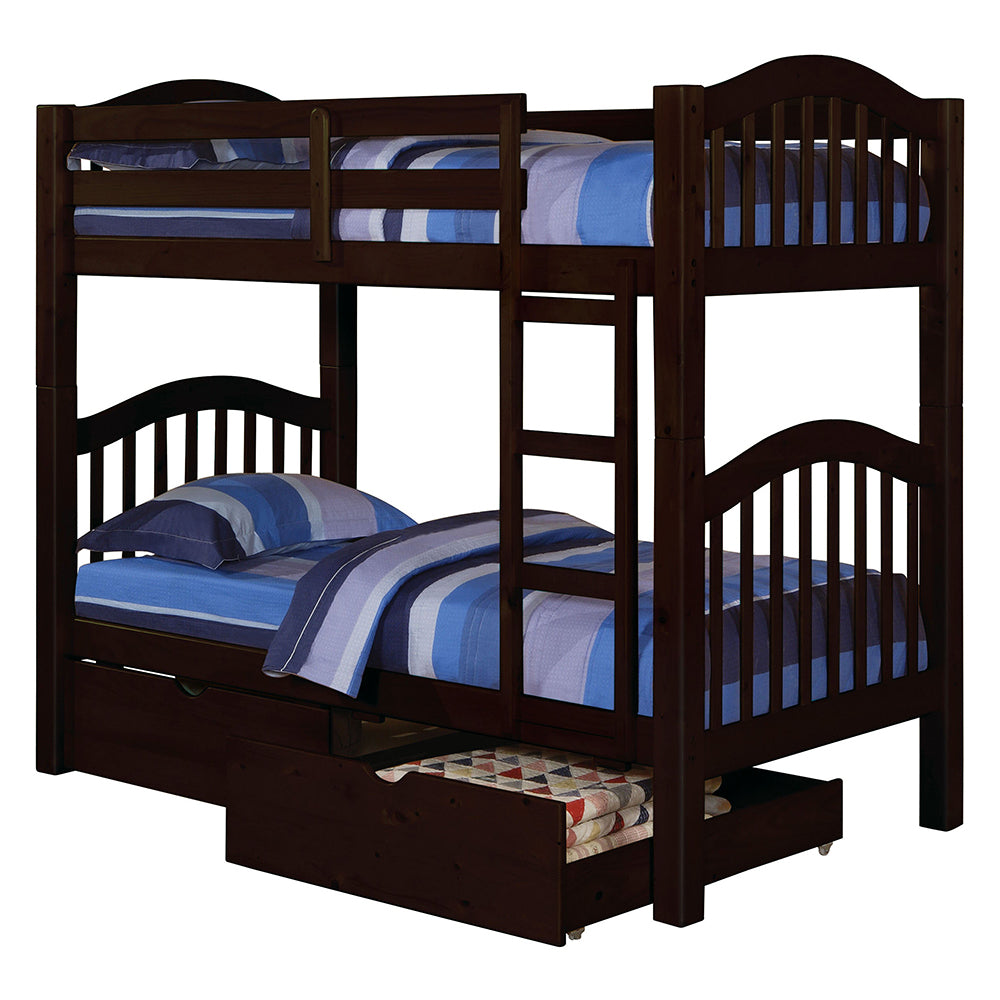 Heartland Espresso Twin/Twin Bunk Bed - Ornate Home
