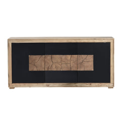 Heartwood Brown/Black Three-Door Console - Ornate Home