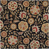 Heaters Black Floral Wool Carpet - Ornate Home